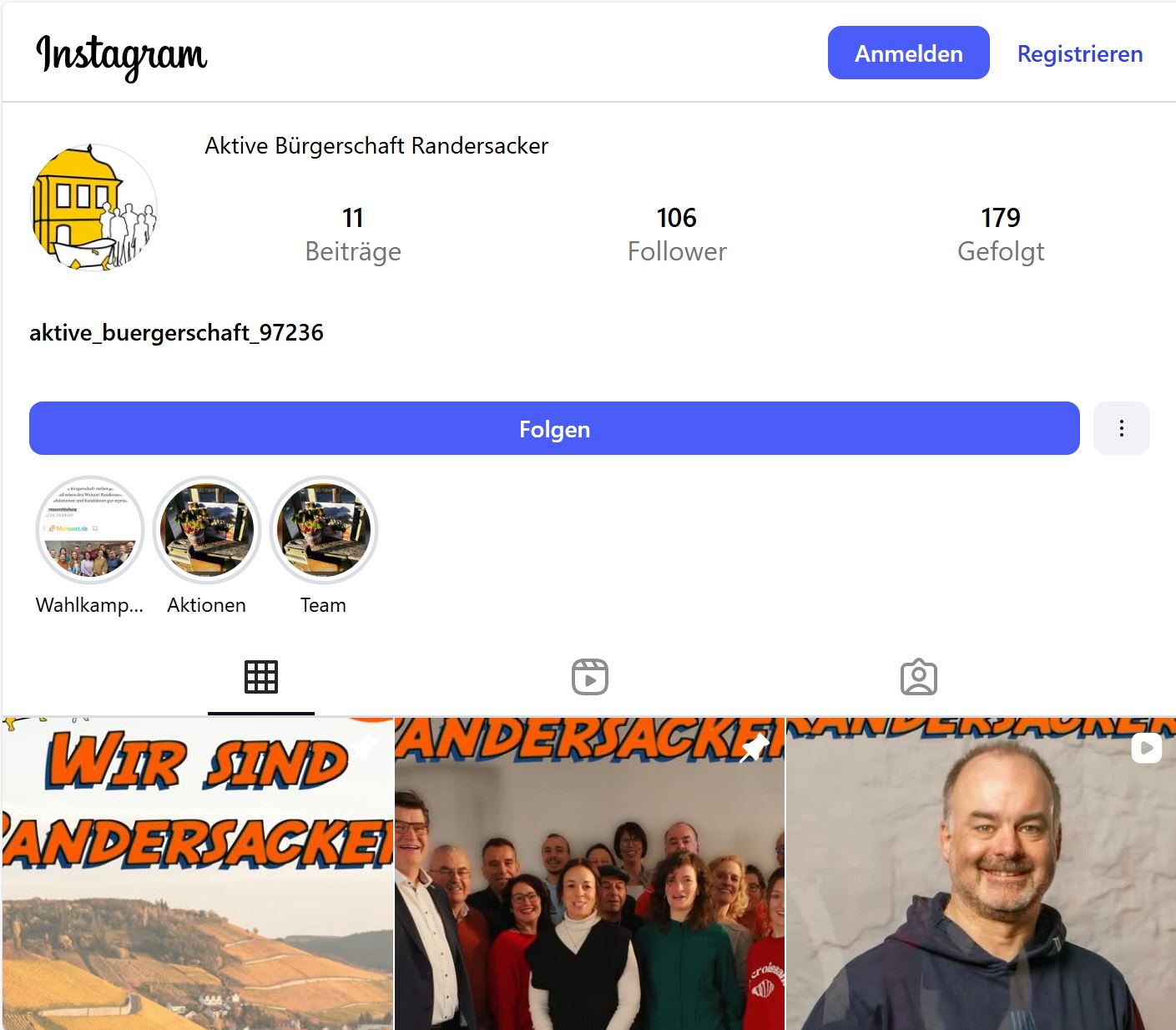 Dei AKtive Bürgerschaft auf Instagram